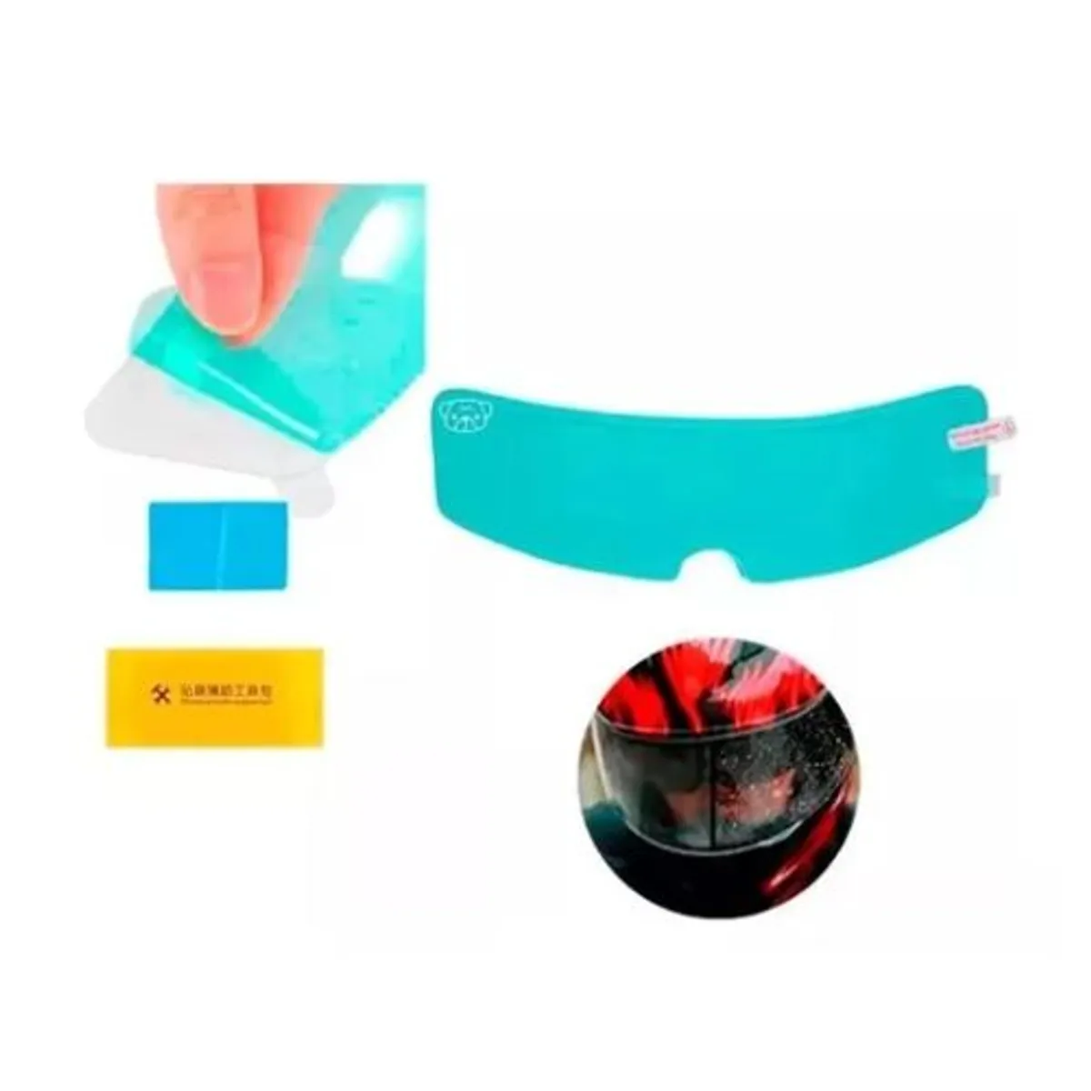 AFM - Película Antilluvia Antiempañante  Para Casco Adhesiva