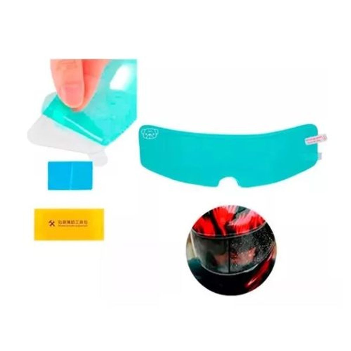 AFM - Película Antilluvia Antiempañante  Para Casco Adhesiva