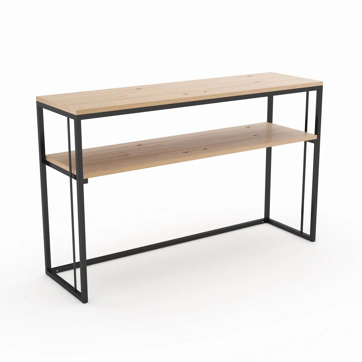 ALIK DISEÑO - Consola Recibidor Mesa De Entrada Estilo Industrial Dos Niveles 120cm Negro