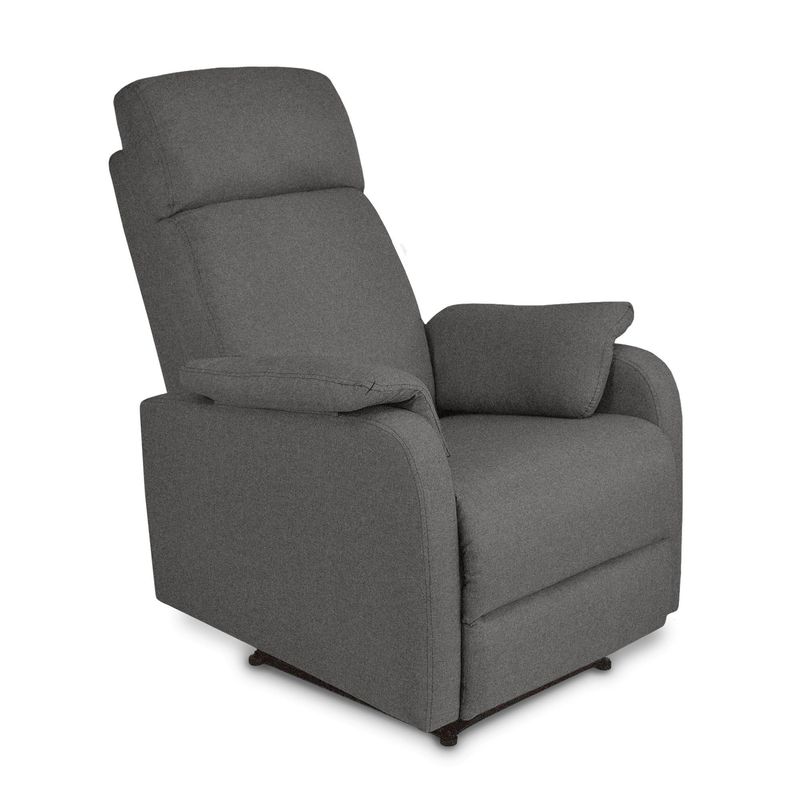 ELITE LIVING - SILLA RECLINABLE VELVET ESTATICA GRIS