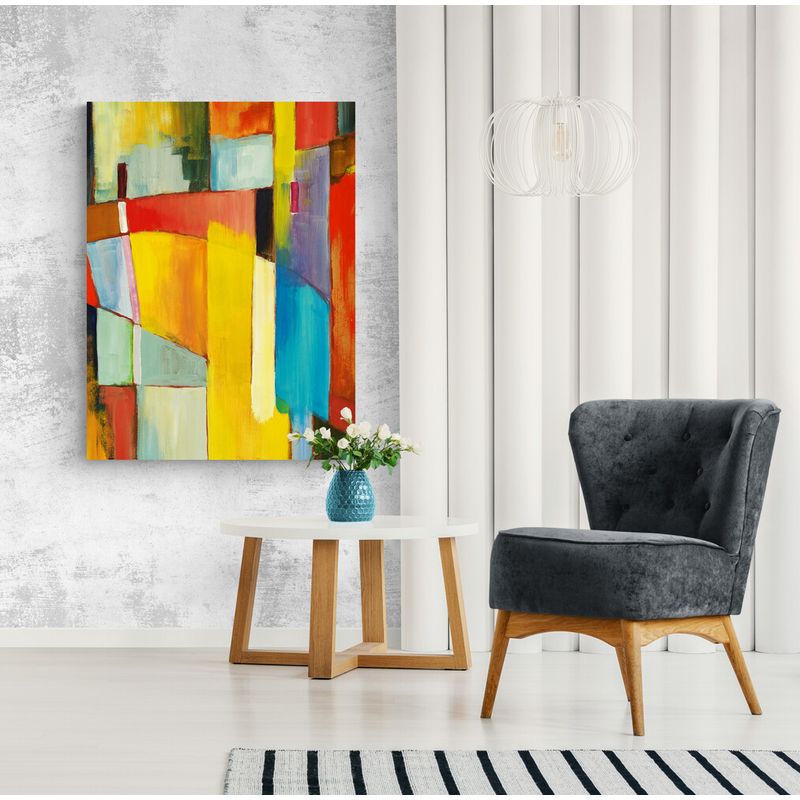 TAYRONA STORE - Cuadro En Lienzo Para La Sala Pintura Abstracta 156 60x80cm