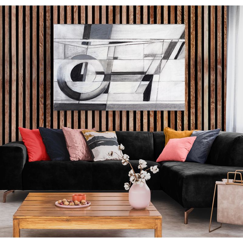 TAYRONA STORE - Cuadro En Lienzo Para La Sala Pintura Abstracta 246 100x70cm