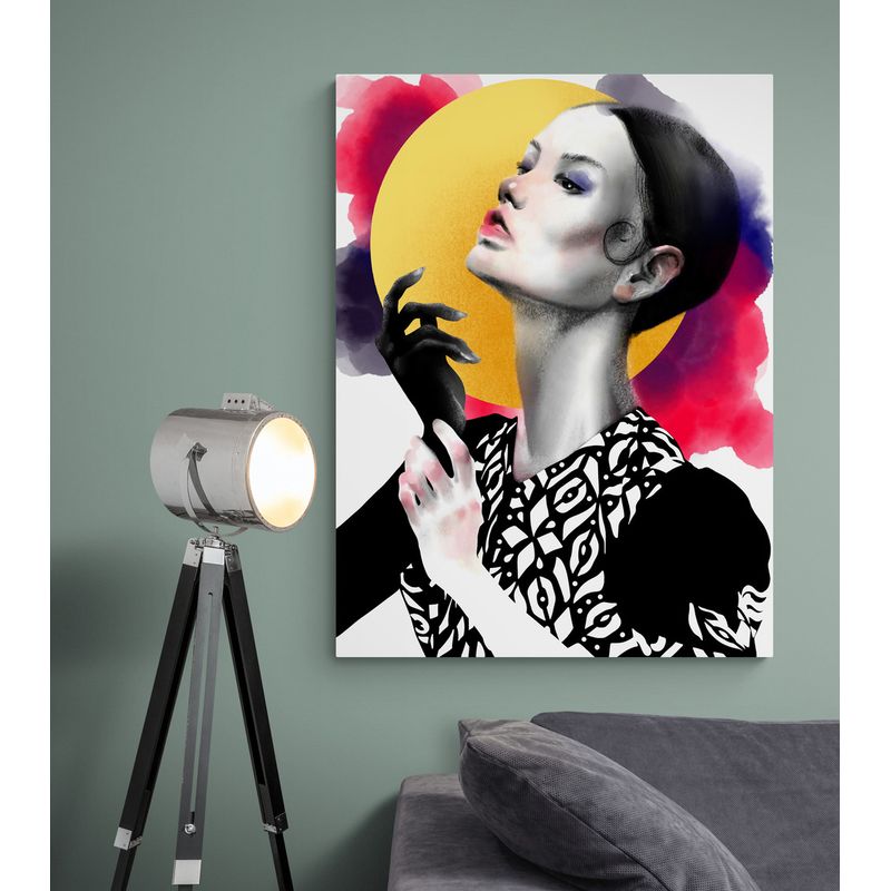 TAYRONA STORE - Cuadro En Lienzo Para La Sala Pintura Mujer 083 60x80cm