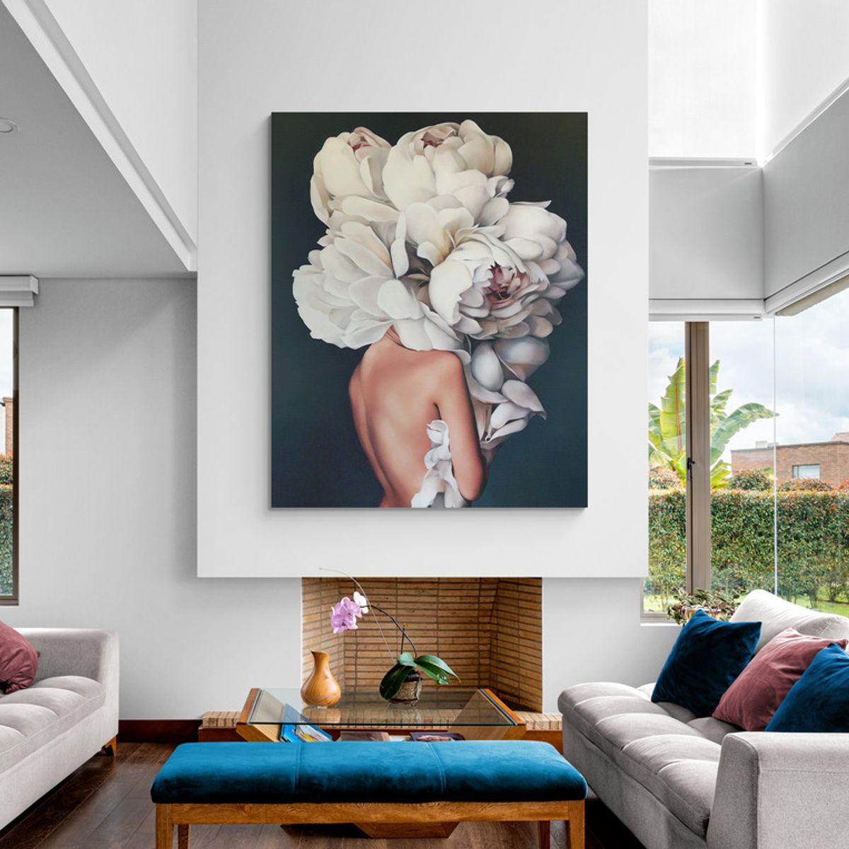 TAYRONA STORE - Cuadro En Lienzo Para La Sala Pintura Mujer 106 60x75cm