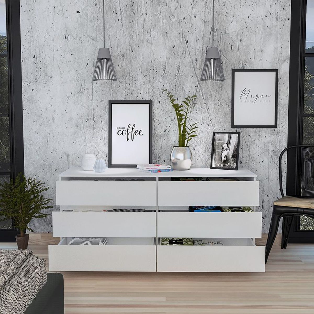 RTA MUEBLES - Comoda asteria blanco rta muebles clb 8928