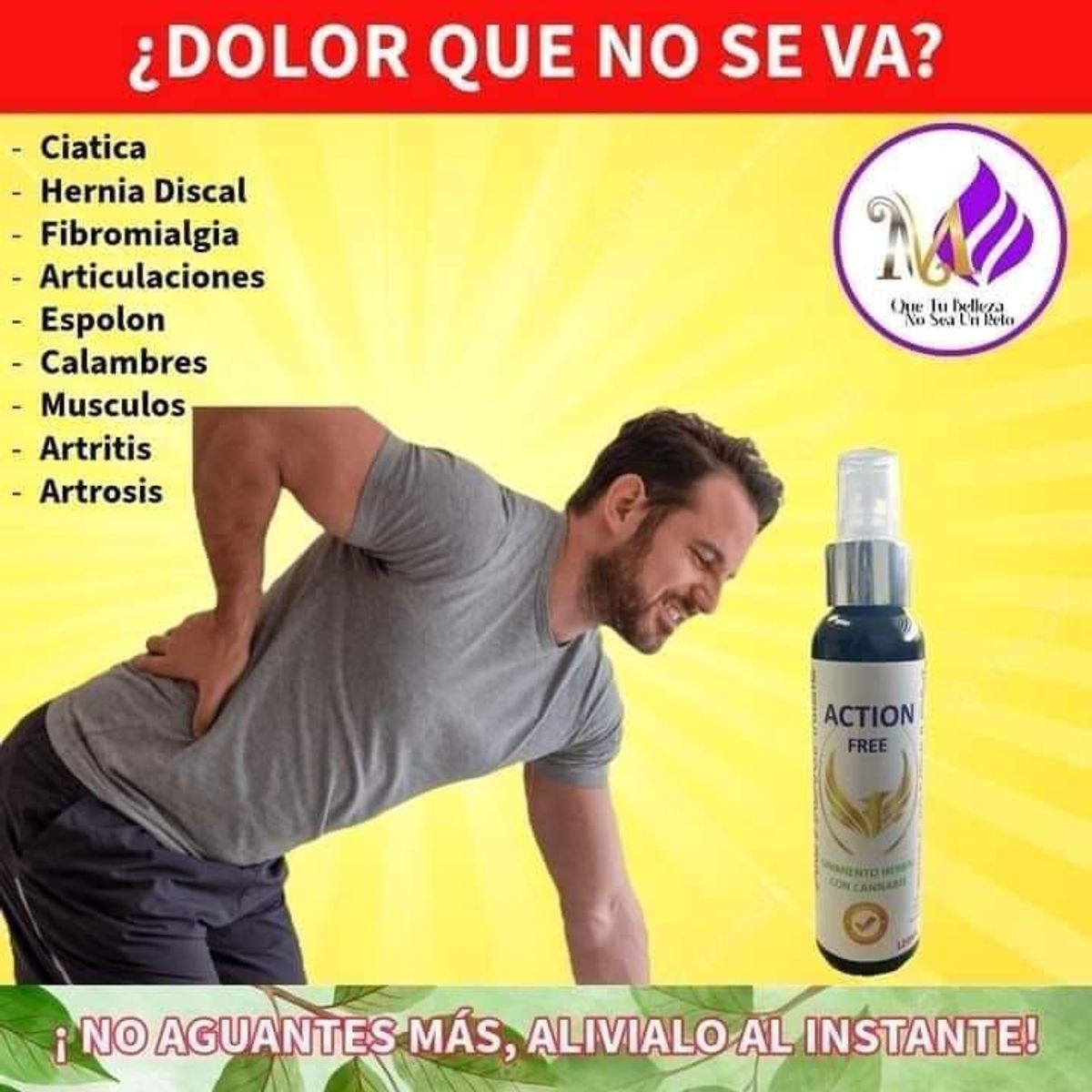 GENERICO - ACTION FREE ELIMINA EL DOLOR ARTICULAR ARTRITIS - ARTROSIS
