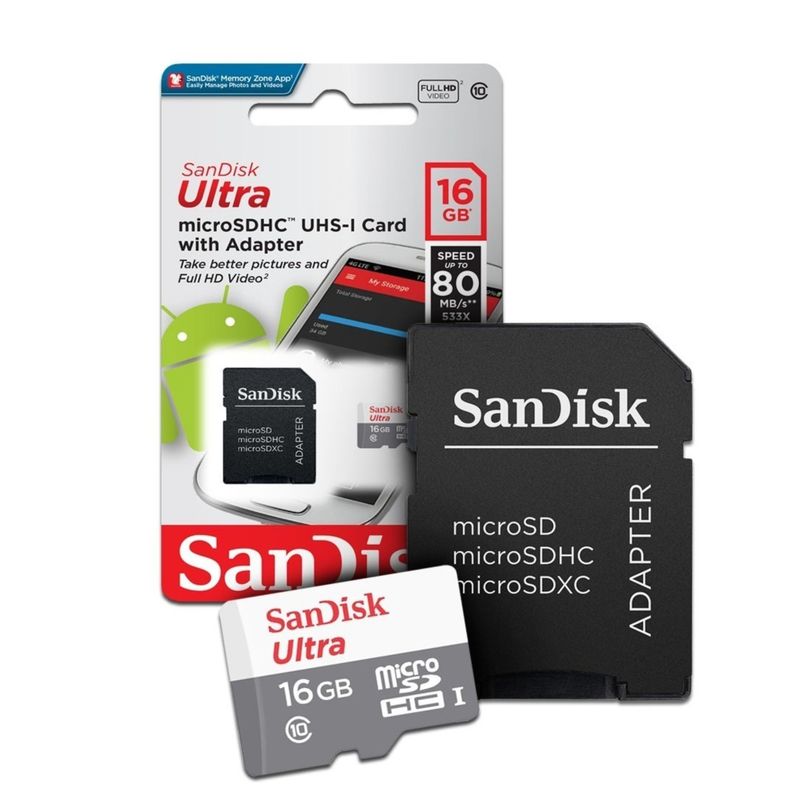 SANDISK - Memoria Micro SD Sandisk  16GB clase 10