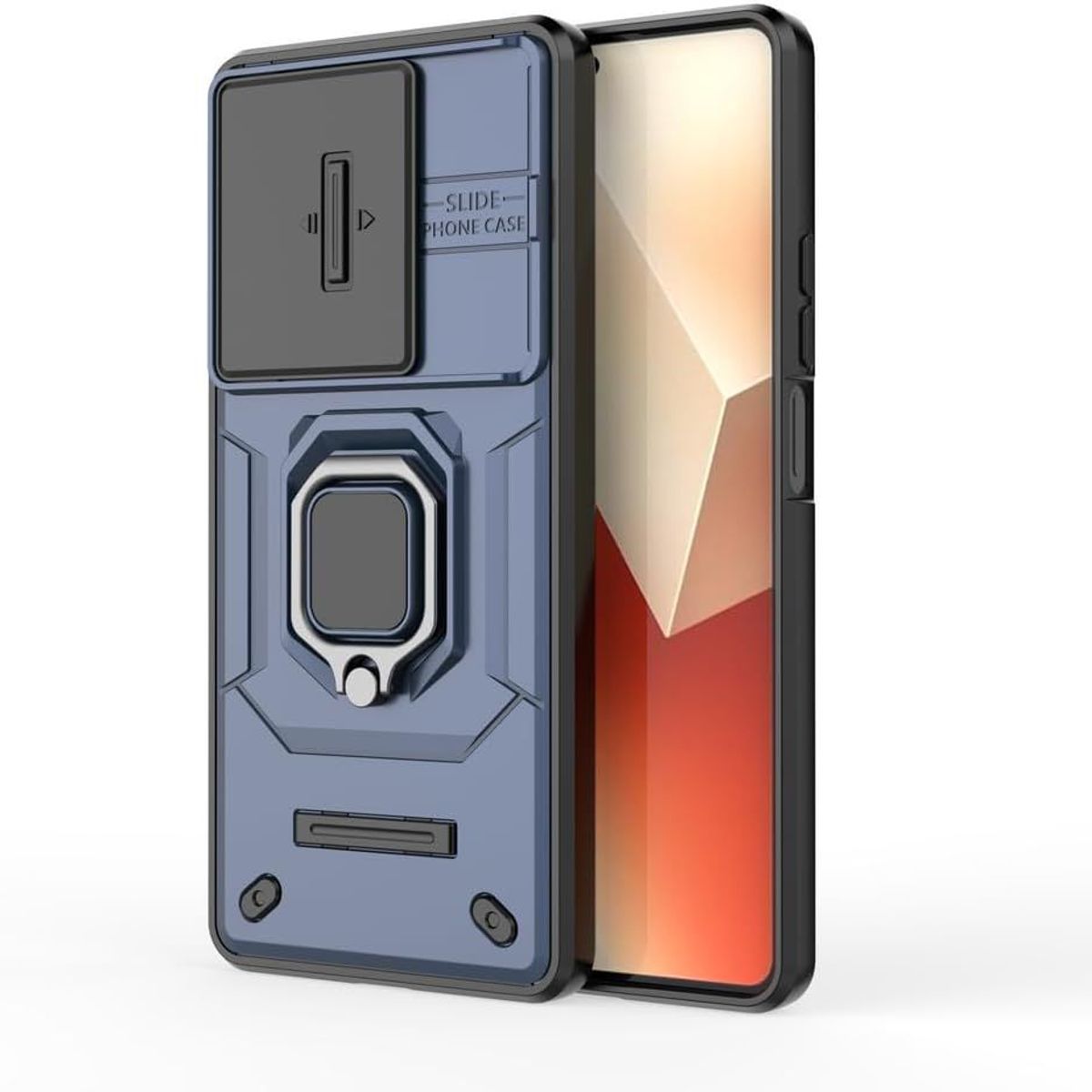 GENERICO - Estuche Protección Cámara Anillo Slider Para Redmi Note 13 5G Azul