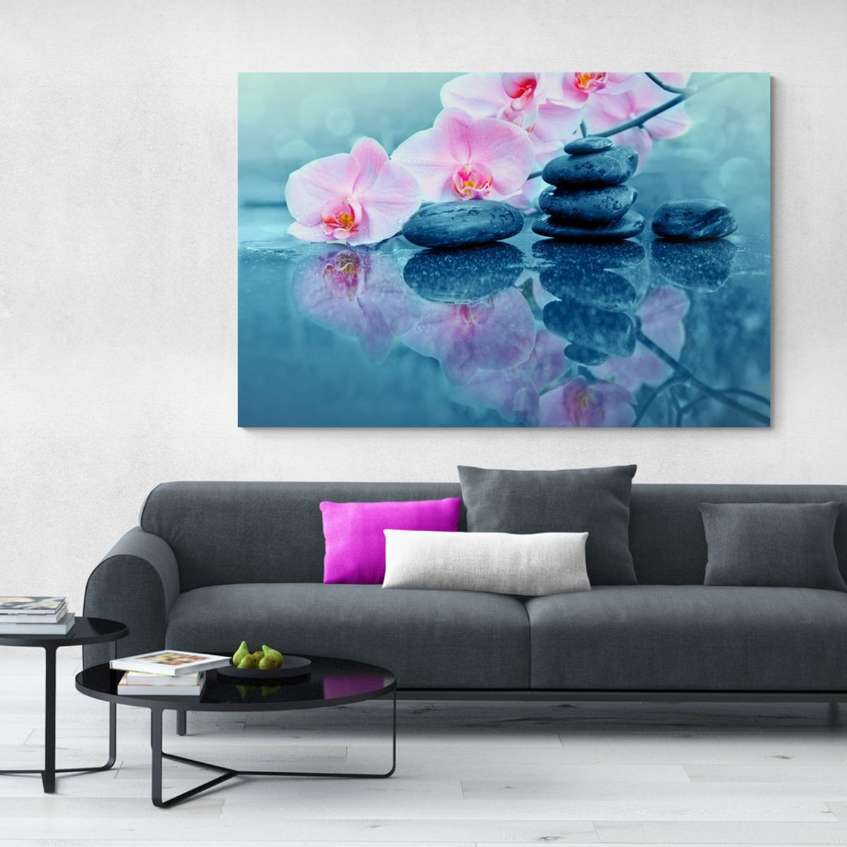 TAYRONA STORE - Cuadro En Lienzo Para La Sala Flores 350 150x100cm