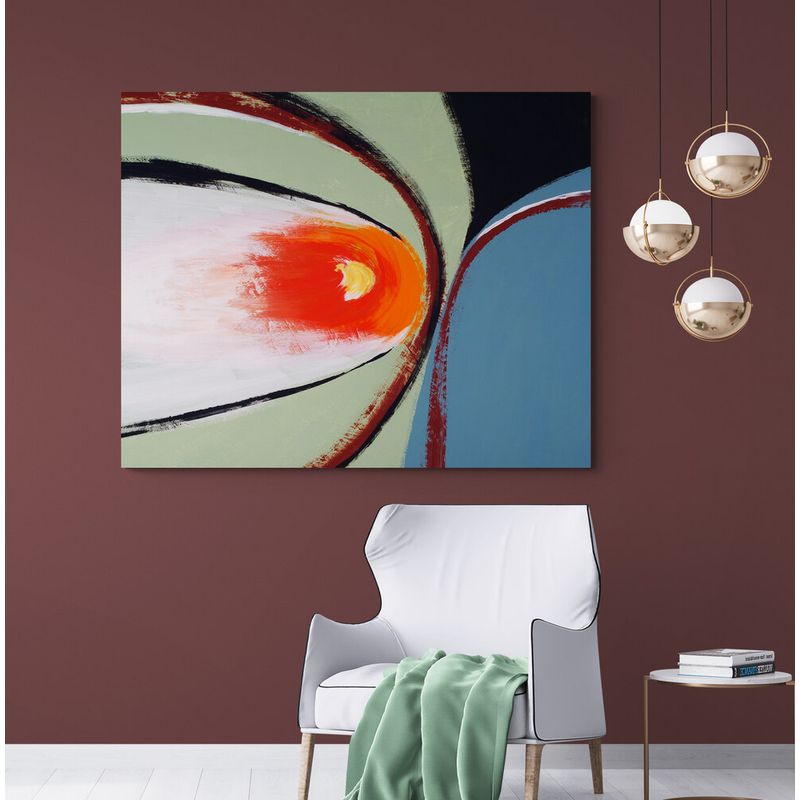 TAYRONA STORE - Cuadro En Lienzo Para La Sala Pintura Abstracta 157 50x40cm