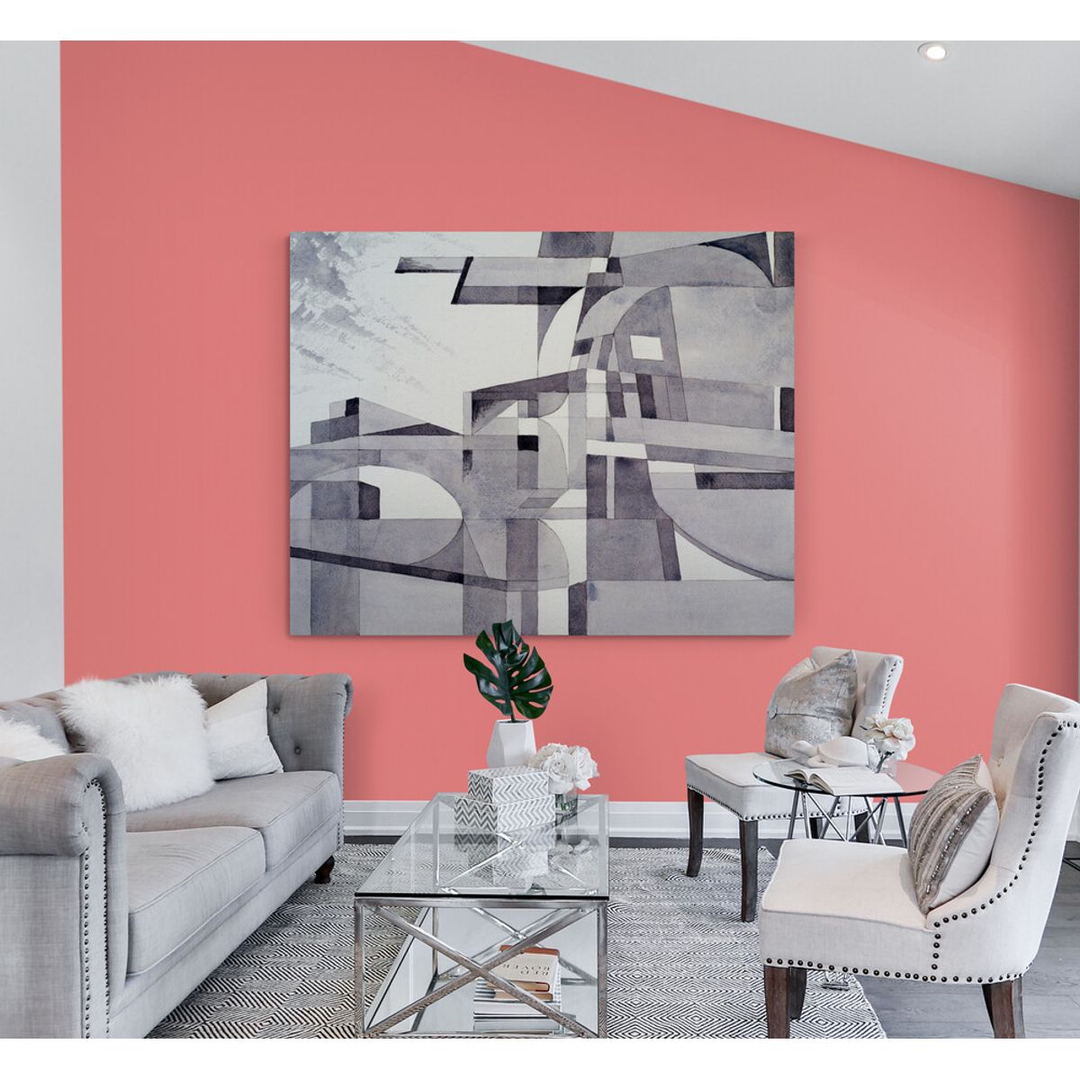 TAYRONA STORE - Cuadro En Lienzo Para La Sala Pintura Abstracta 166 50x40cm