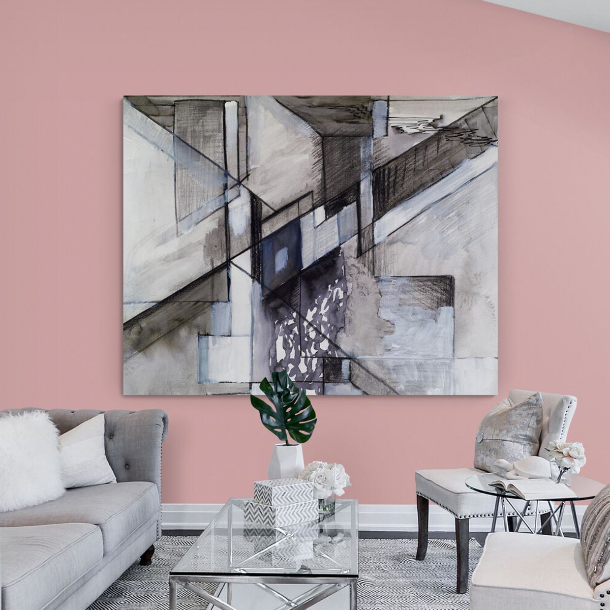 TAYRONA STORE - Cuadro Lienzo Para La Sala Pintura Abstracta 169 150x120cm