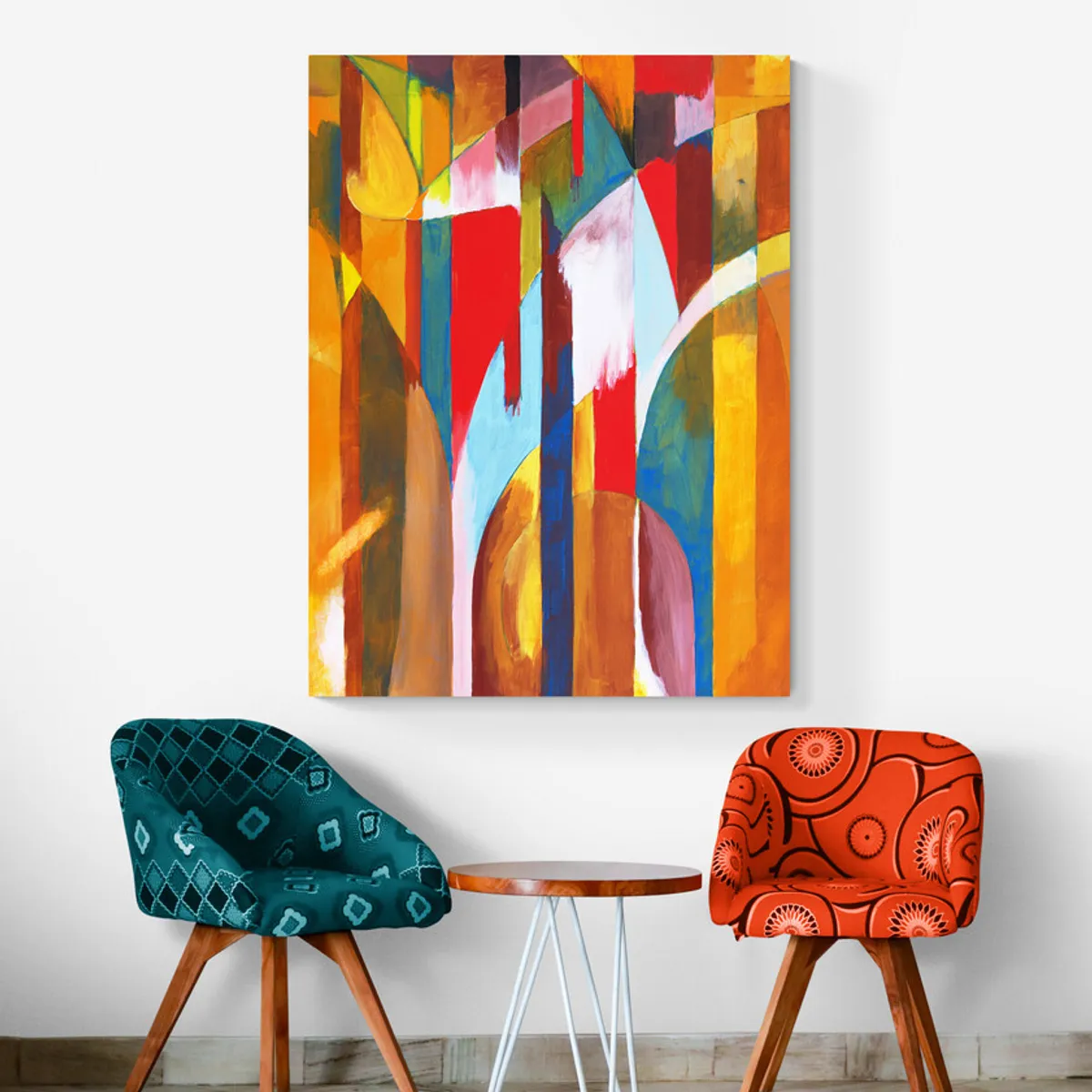 TAYRONA STORE - Cuadro En Lienzo Para La Sala Pintura Abstracta 179 75x100cm
