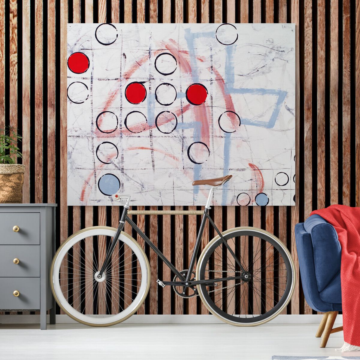 TAYRONA STORE - Cuadro En Lienzo Para La Sala Pintura Abstracta 183 100x80cm