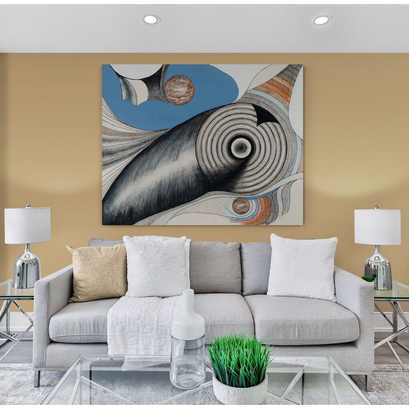 TAYRONA STORE - Cuadro En Lienzo Para La Sala Pintura Abstracta 186 50x40cm
