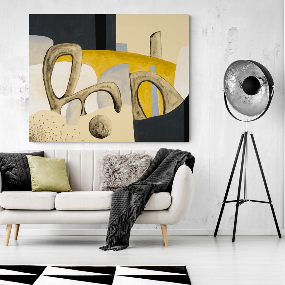 TAYRONA STORE - Cuadro Lienzo Para La Sala Pintura Abstracta 187 150x120cm