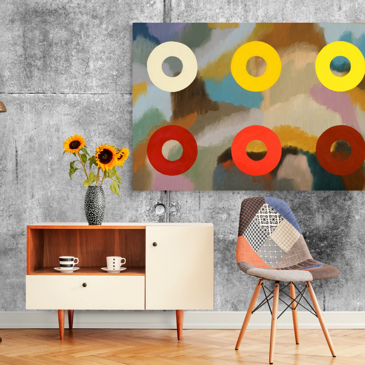 TAYRONA STORE - Cuadro Lienzo Para La Sala Pintura Abstracta 190 150x100cm