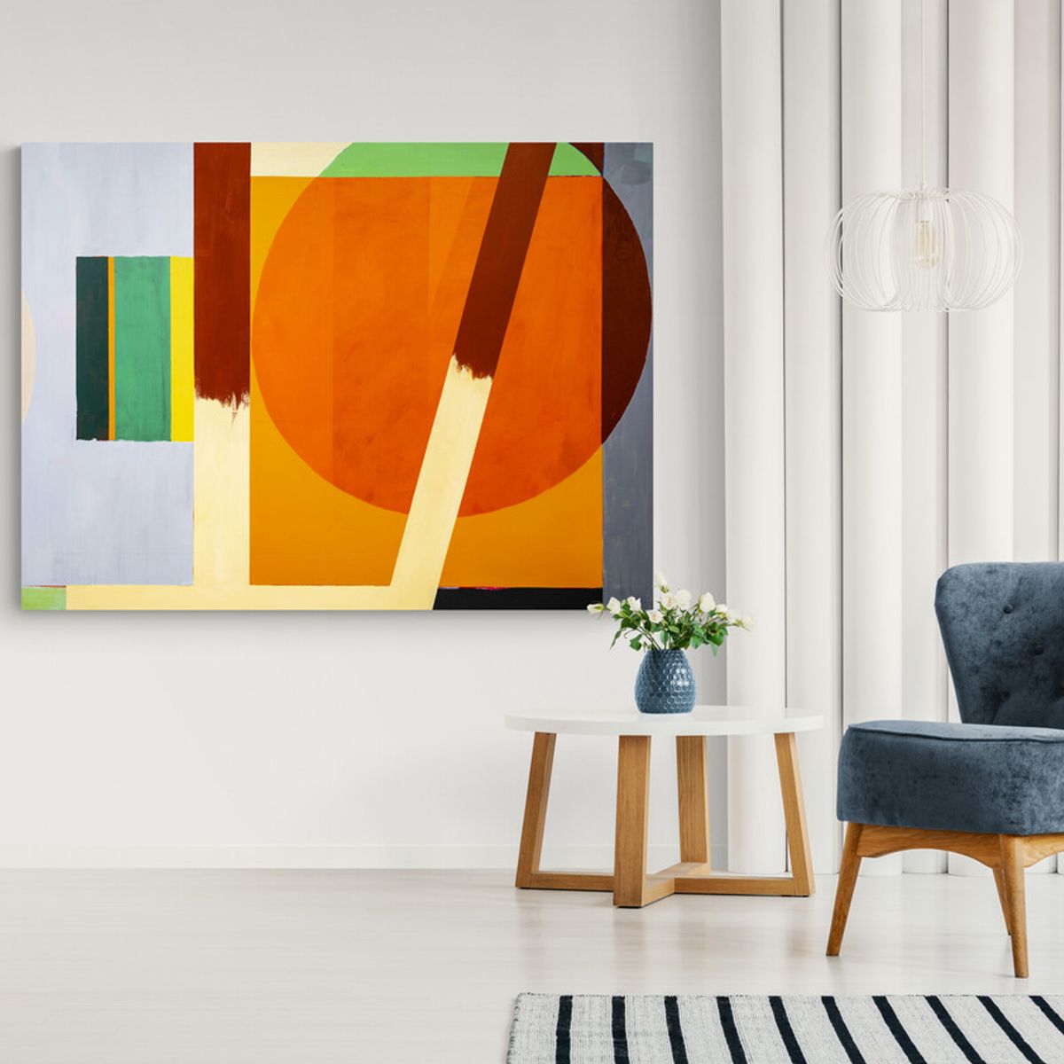 TAYRONA STORE - Cuadro En Lienzo Para La Sala Pintura Abstracta 193 75x60cm