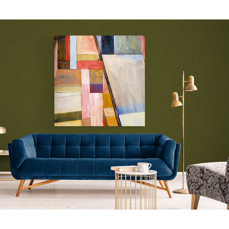 TAYRONA STORE - Cuadro En Lienzo Para La Sala Pintura Abstracta 240 50x50cm
