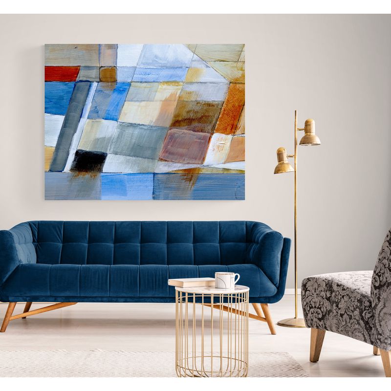 TAYRONA STORE - Cuadro En Lienzo Para La Sala Pintura Abstracta 243 50x40cm