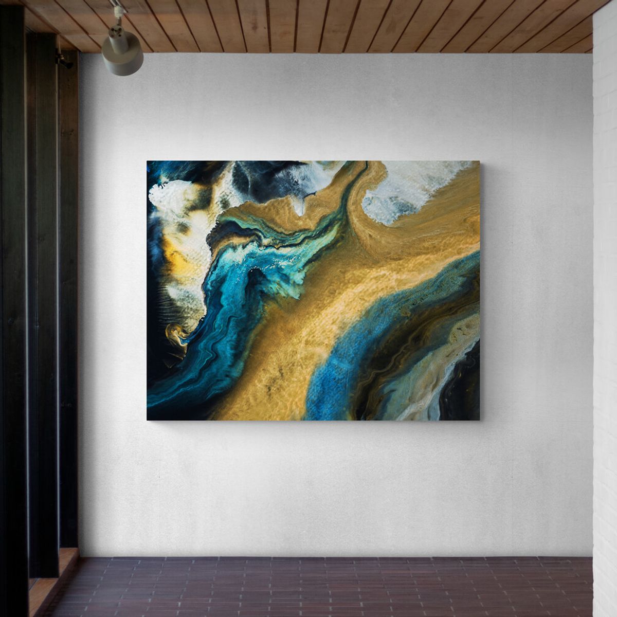 TAYRONA STORE - Cuadro En Lienzo Para La Sala Pintura Abstracta 255 100x80cm