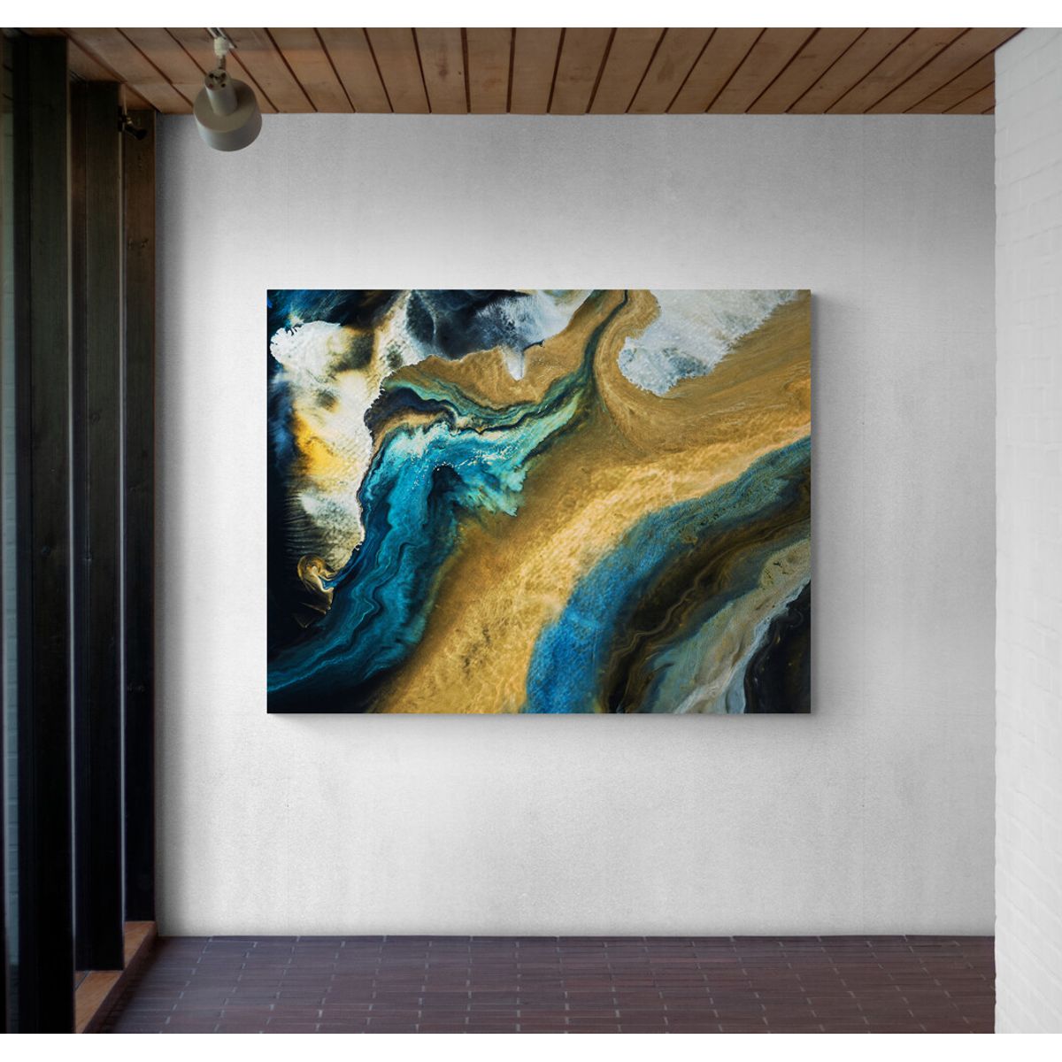 TAYRONA STORE - Cuadro En Lienzo Para La Sala Pintura Abstracta 255 100x80cm