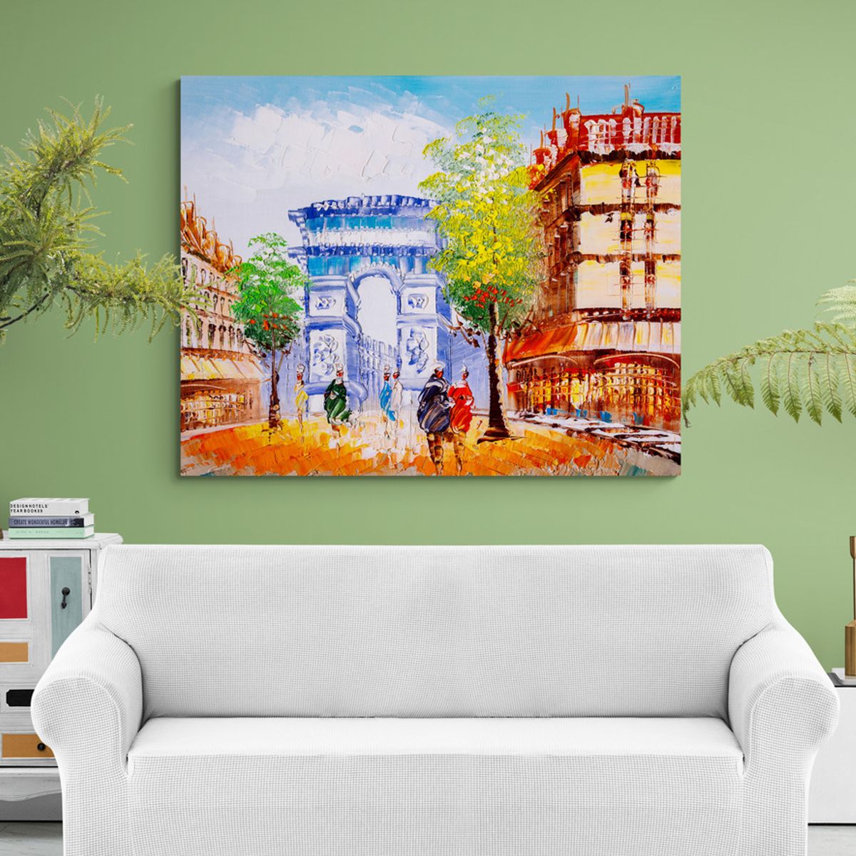 TAYRONA STORE - Cuadro En Lienzo Para La Sala Pintura Paris 051 50x40cm