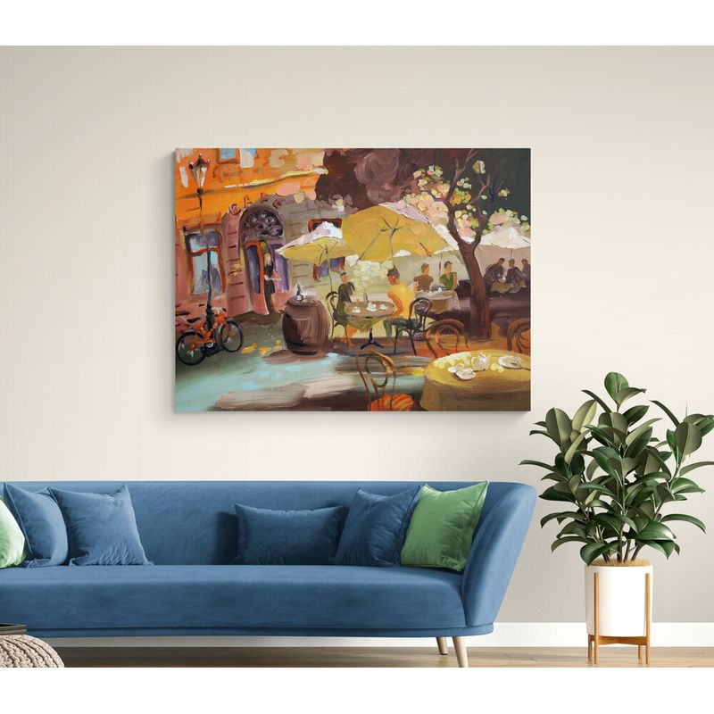 TAYRONA STORE - Cuadro En Lienzo Para La Sala Pintura Pueblo 02 125x100cm