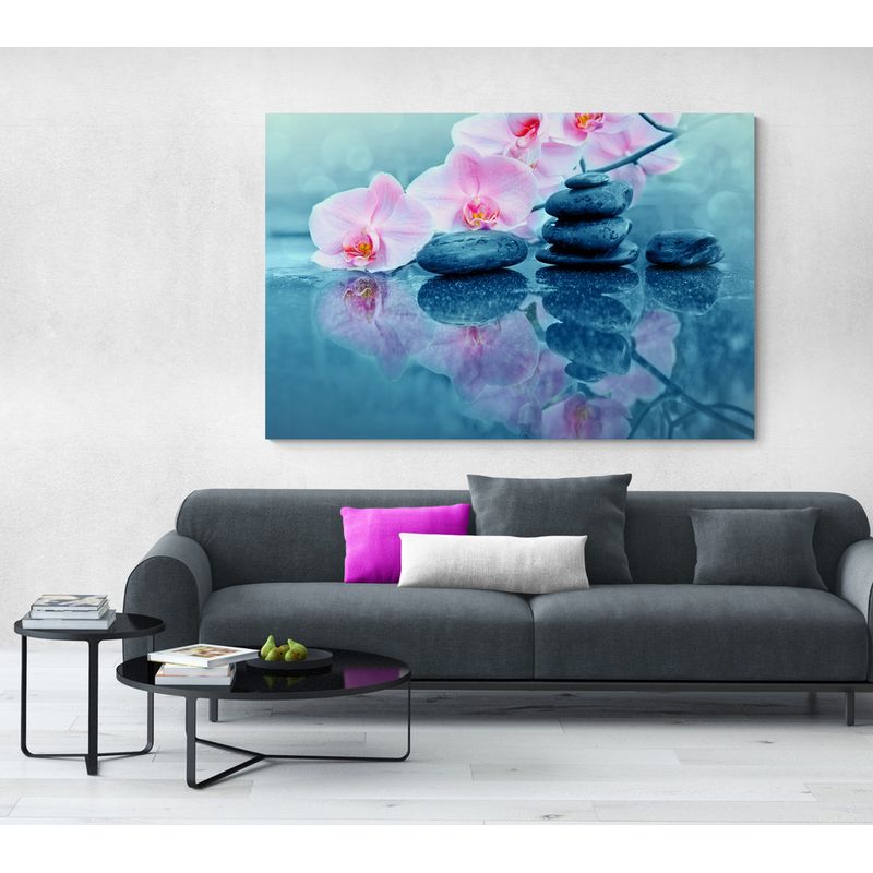 TAYRONA STORE - Cuadro En Lienzo Para La Sala Flores 350 70x50cm
