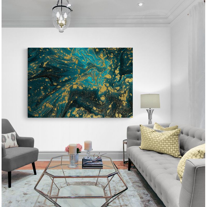 TAYRONA STORE - Cuadro En Lienzo Para La Sala Pintura Abstracta 155 120x80cm