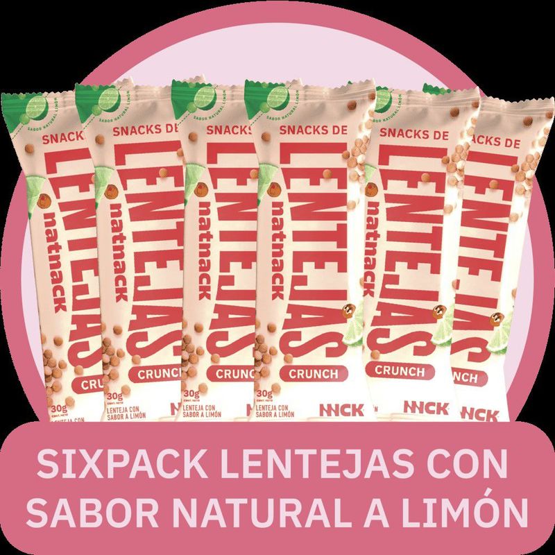 GENERICO - Natnack Lenteja Limón 6pack