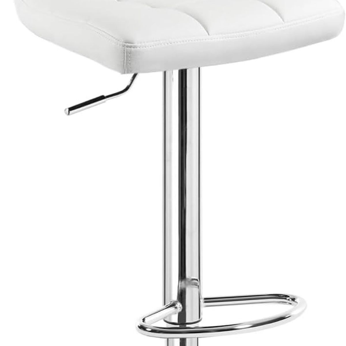 MOBLIHOUSE - Silla Bar Giratoria Espaldar Acolchada Blanca Moblihouse