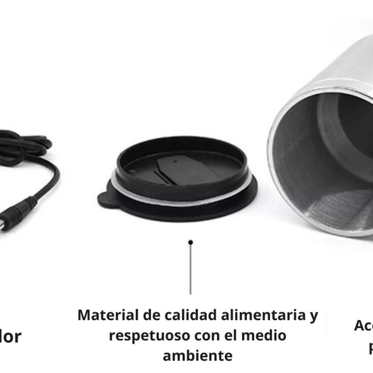 B EQUIP - Termo Electrico Para Carro Inoxidable 450 ml B-EQUIP 12V