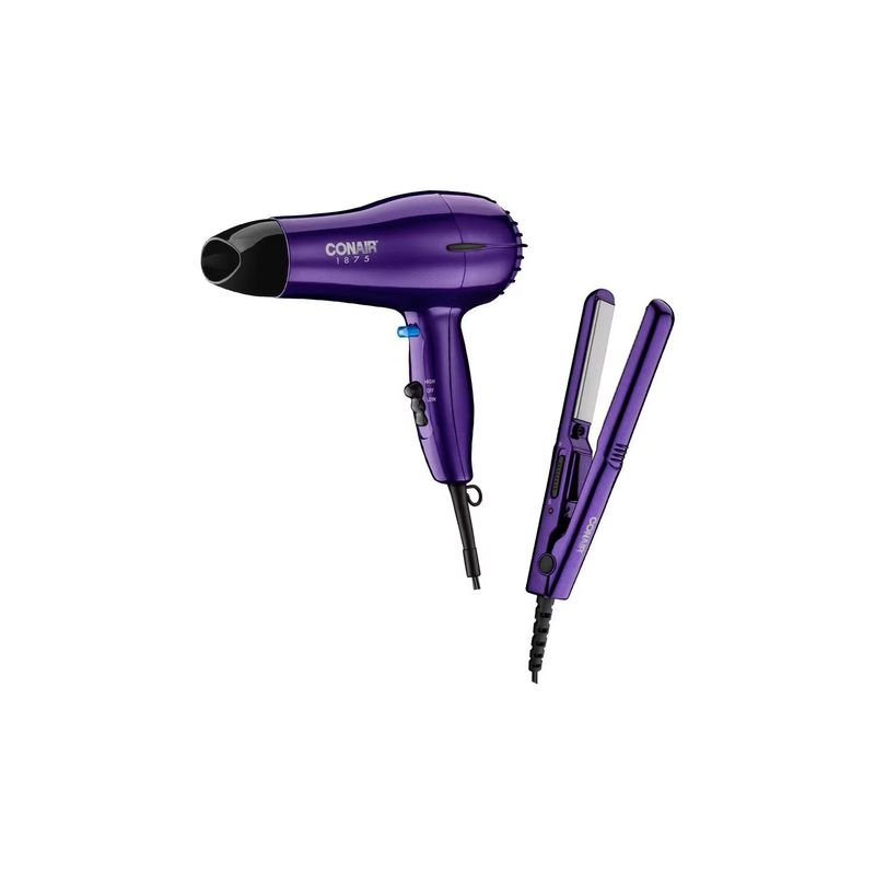 CONAIR - Kit Combo Secador Conair 247 + Plancha Conair cs80al Violeta