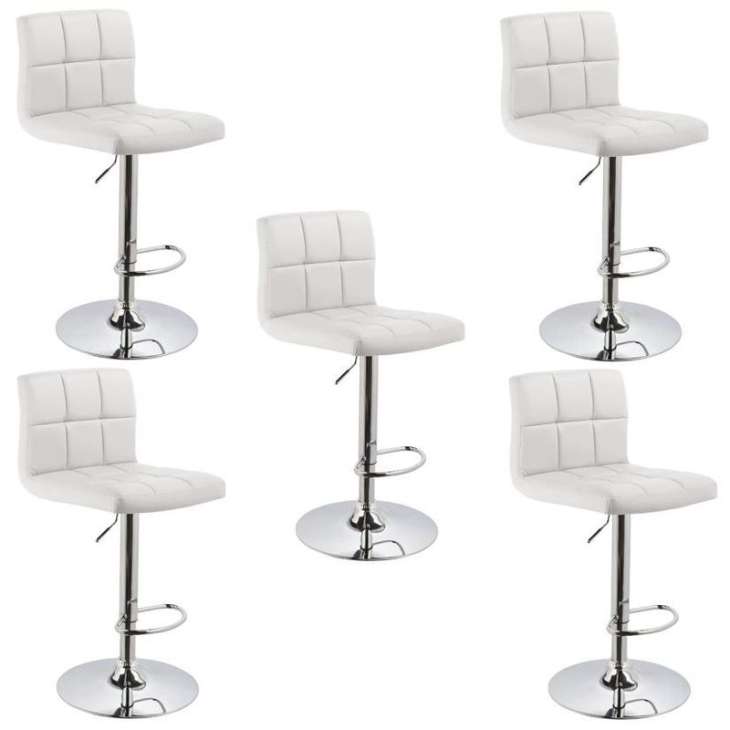 MOBLIHOUSE - Set X5 Silla Bar Espaldar Acolchado Negra