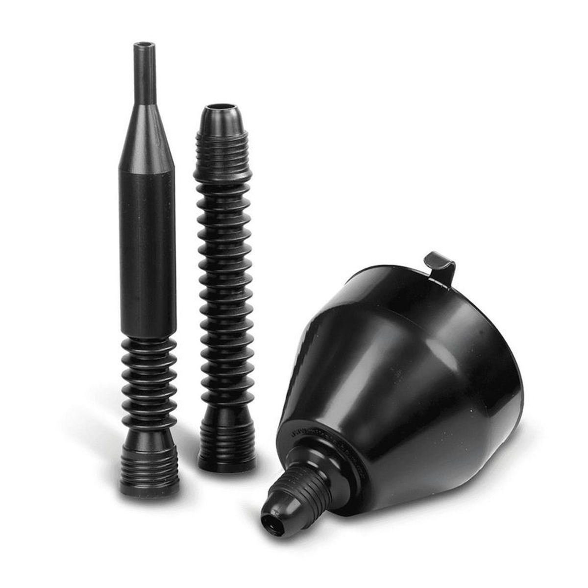 GENERICO - Embudo Plástico Flexible Con Extensión 9 Negro Mikels
