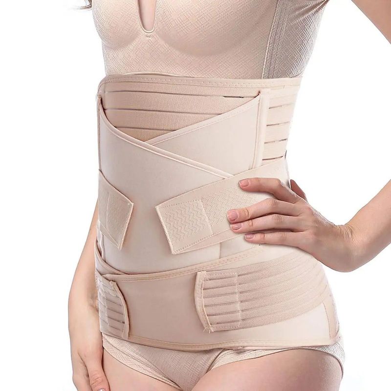 FRAGOLA KIDS - Faja Posparto 3 En 1 Talla XXL Beige Materna Embarazo PostParto Moldea