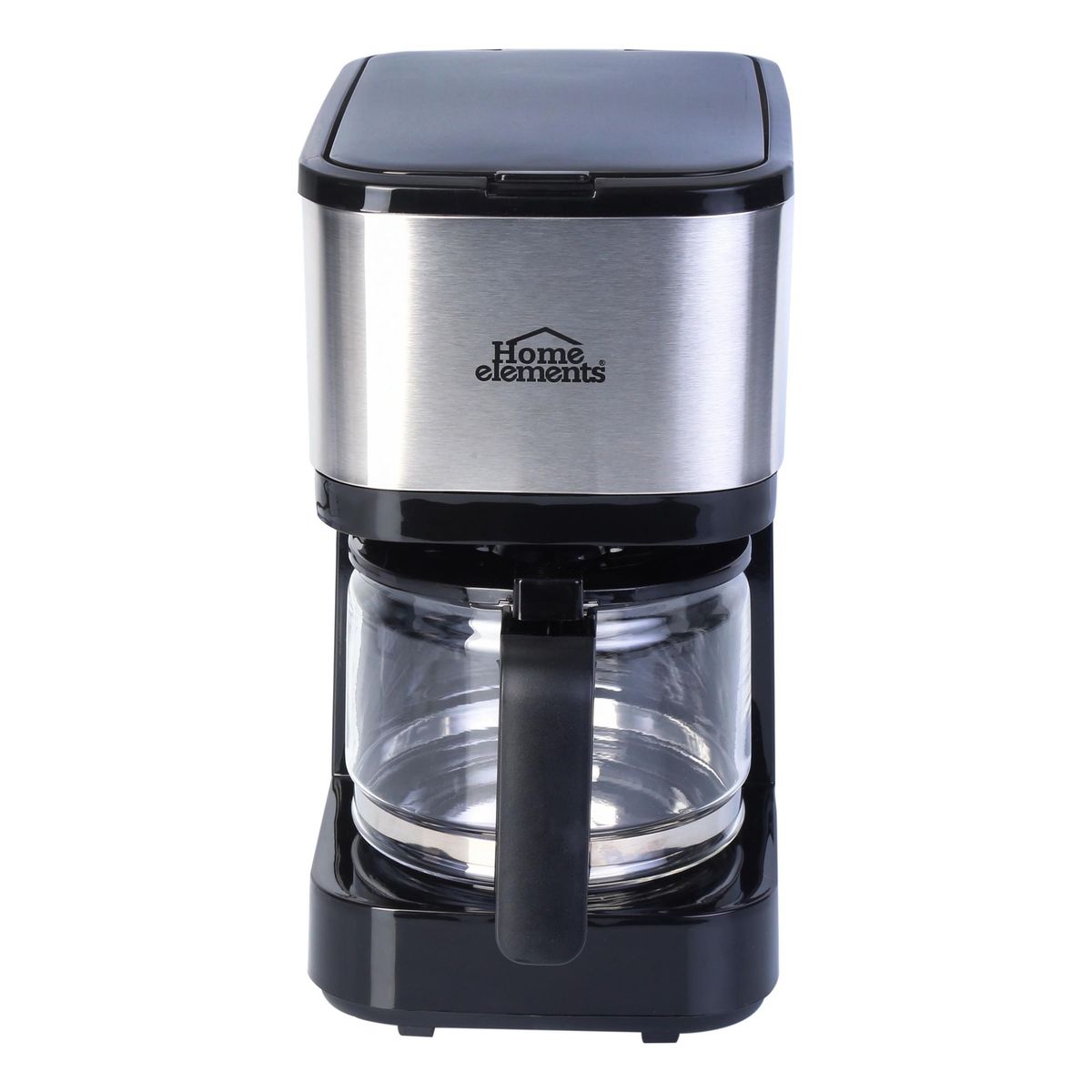 GENERICO - Cafetera 6 tazas Negra V/Vidrio Home Elements