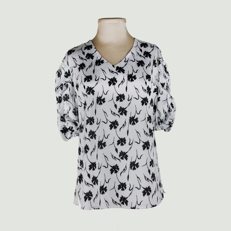 L Y H - Blusa Para Mujer Manga Corta Blanco Marca L&H