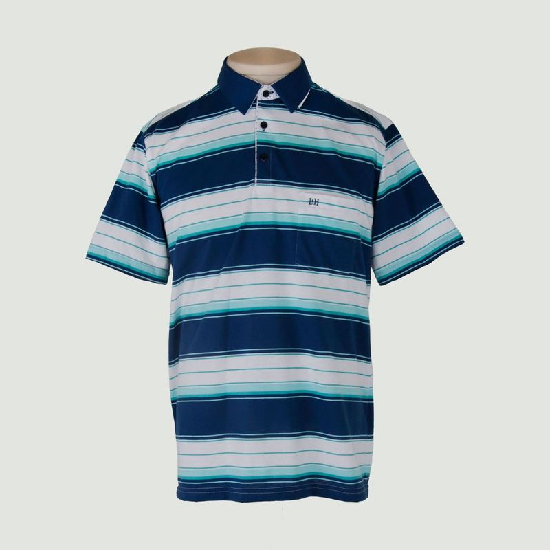 L Y H - Camiseta Para Hombre Manga Corta Azul Marca L&H