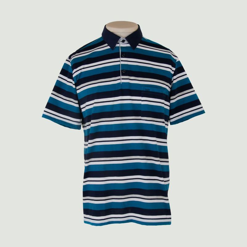 L Y H - Camiseta Para Hombre Manga Corta Azul Marca L&H