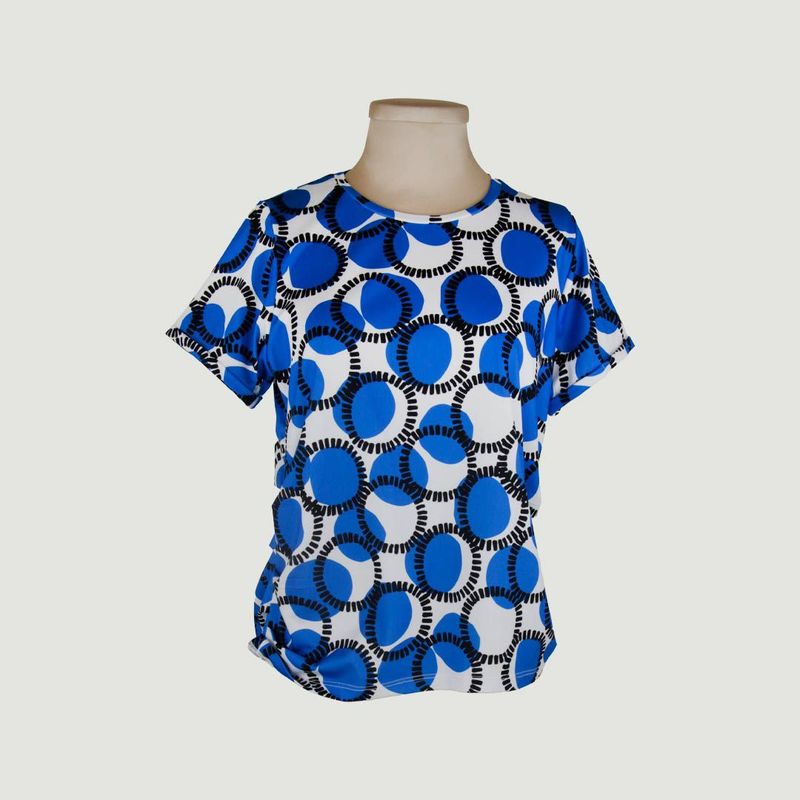 L Y H - Camiseta Para Mujer Manga Corta Azul Marca L&H