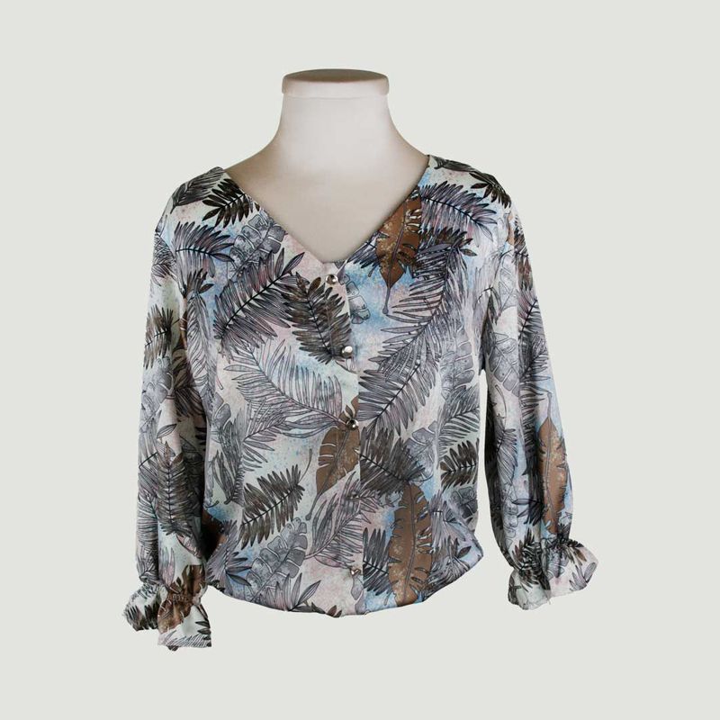L Y H - Blusa Para Mujer Manga 34 Fucsia Marca L&H