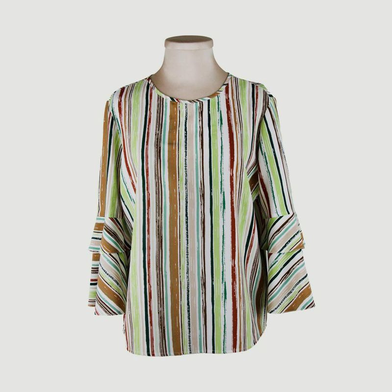 L Y H - Blusa Para Mujer Manga 34 Café Marca L&H