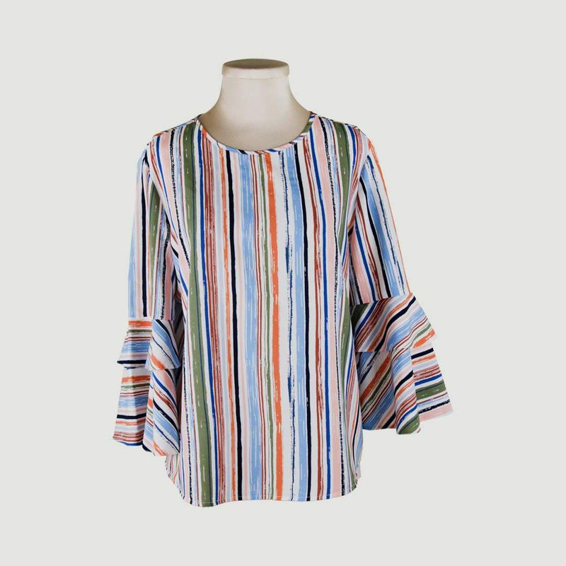 L Y H - Blusa Para Mujer Manga 34 Naranjo Marca L&H