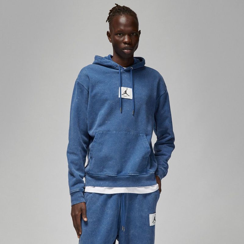 JORDAN - Buzo Hombre Jordan Essential Statement Wash Fleece Pullover - Azul