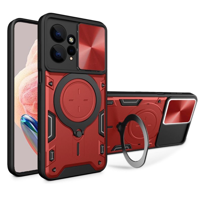 GENERICO - Estuche Anti Golpes Soporte Compatible Xiaomi Note 12 4G Rojo
