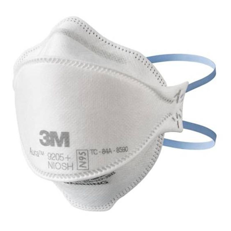3M - 3M Respirador Aura 9205+, N95 X 10 UNIDADES