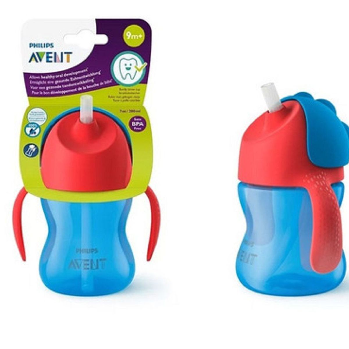 AVENT - Vaso bebe Anti Goteo Entrenador Niña pitillo Avent Rojo