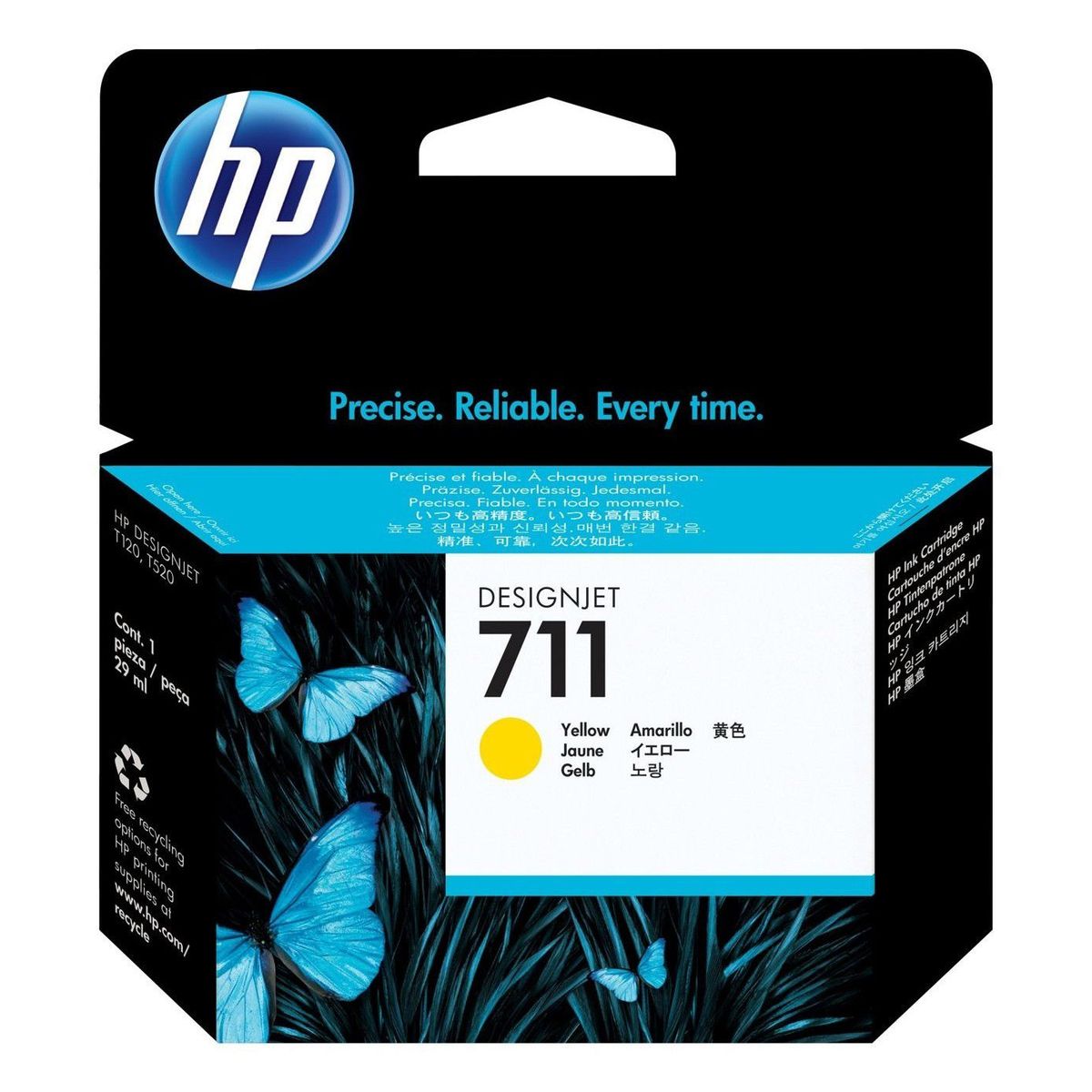 HP - Cartucho de Tinta HP 711 Amarilla DesignJet de 29 ml